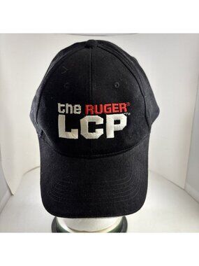 The Ruger LCP Mens Black Hat 6 Panel Adjustable Hook Loop Shooting Sports